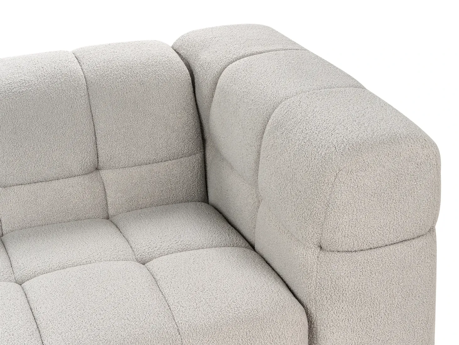 Sofa 3 personers MULLOLA Boucle Grå