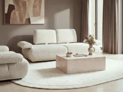 Sofa 3 personers NACKA Boucle Cremehvid