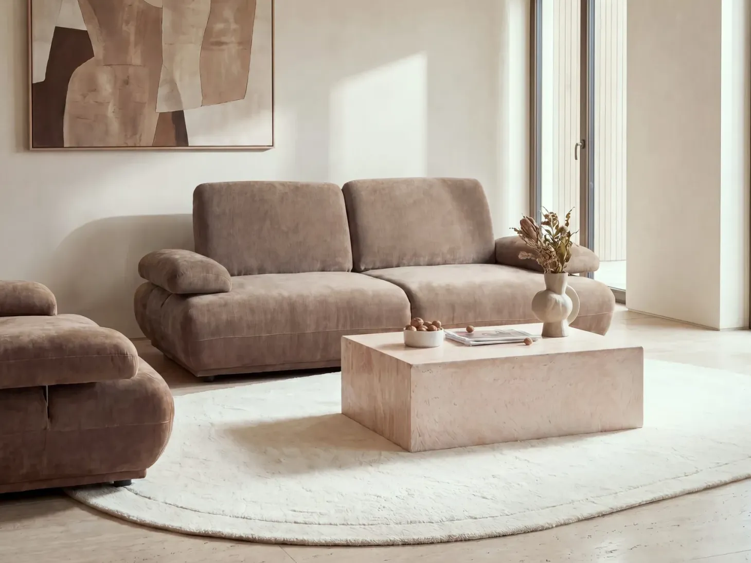 Sofa 3 personers NACKA Brun