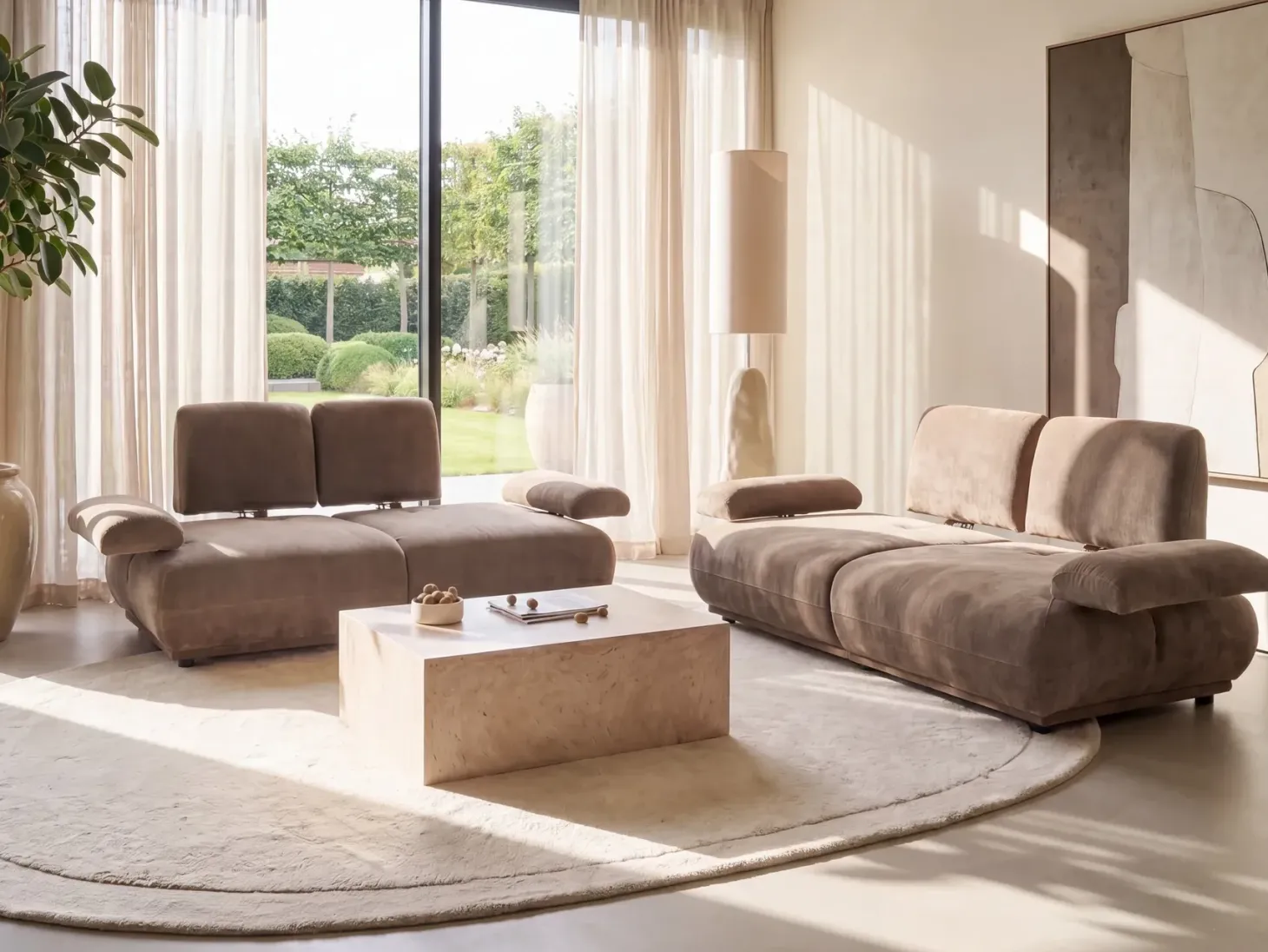 Sofa 3 personers NACKA Brun