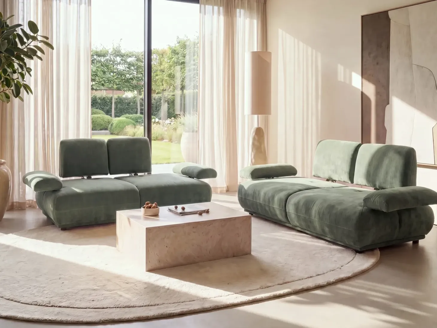 Sofa 3 personers NACKA Lysegrøn