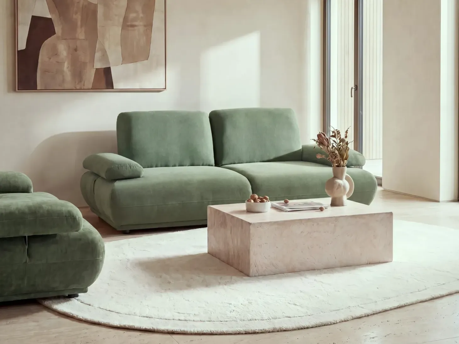 Sofa 3 personers NACKA Lysegrøn