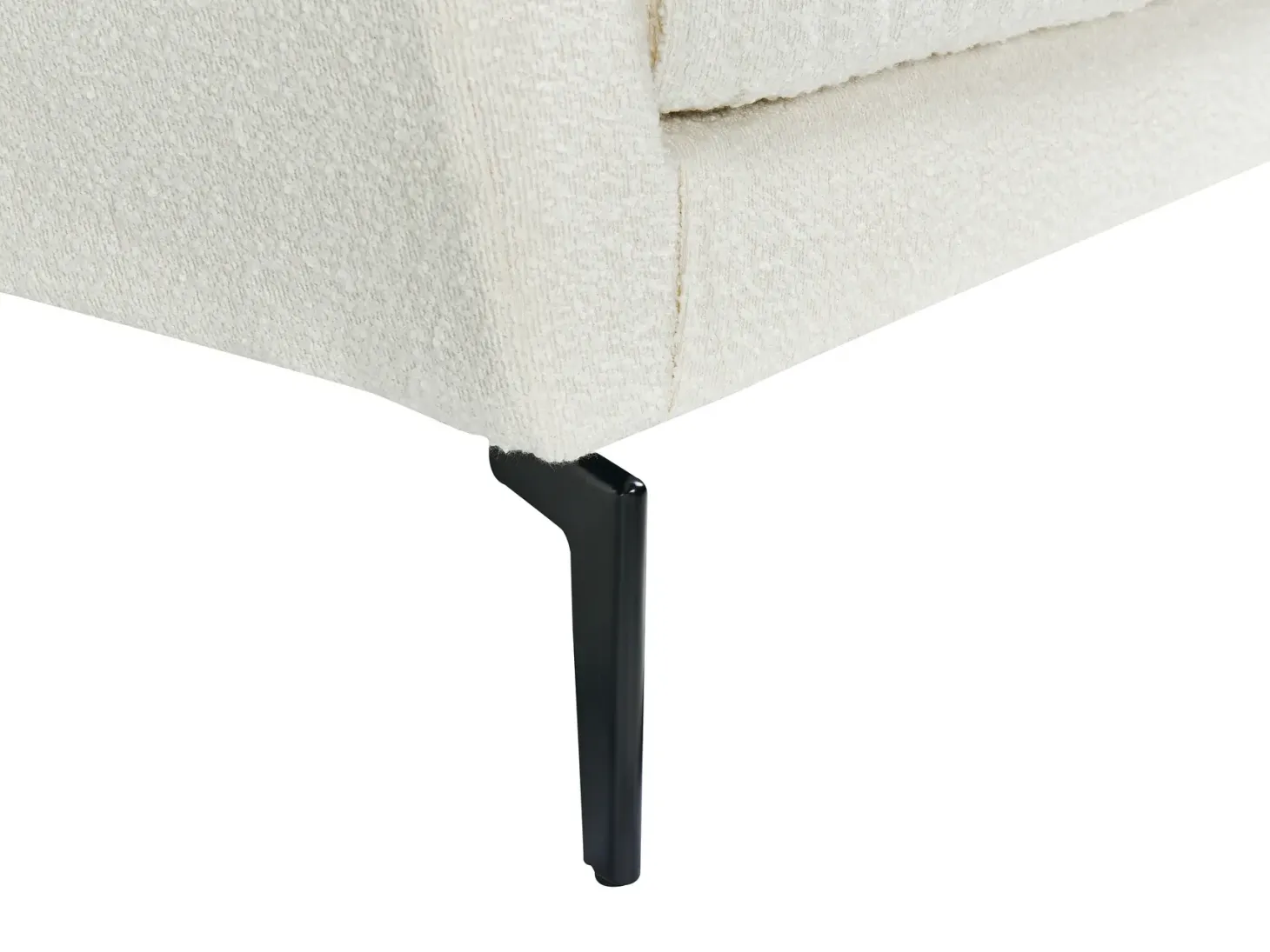 Sofa 4 personers NENOLA Boucle Cremehvid