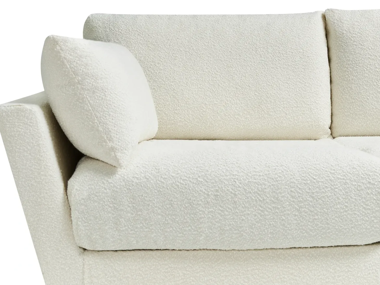 Sofa 4 personers NENOLA Boucle Cremehvid