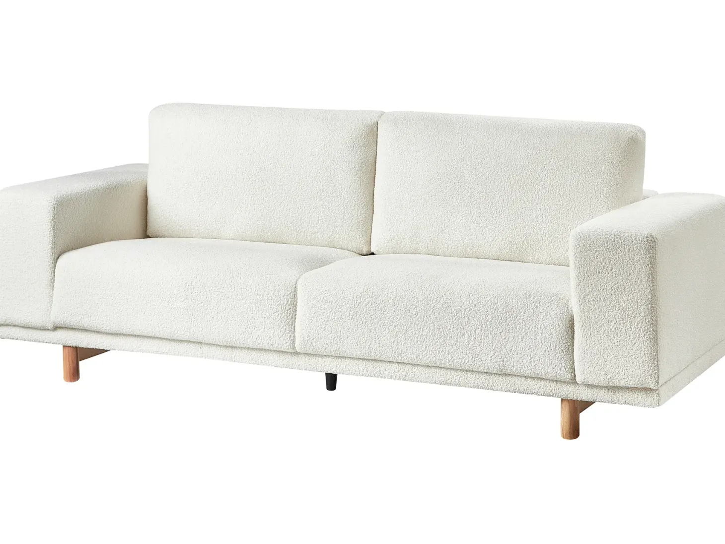 Sofa 3 personers NIVALA Boucle Cremehvid