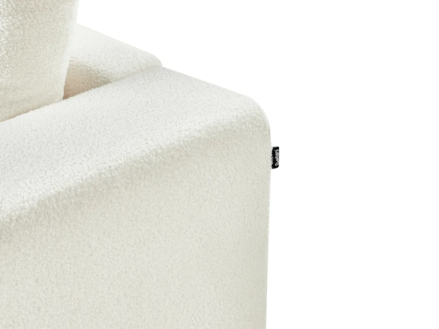 Sofa 3 personers NIVALA Boucle Cremehvid