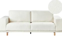 Sofa 3 personers NIVALA Boucle Cremehvid
