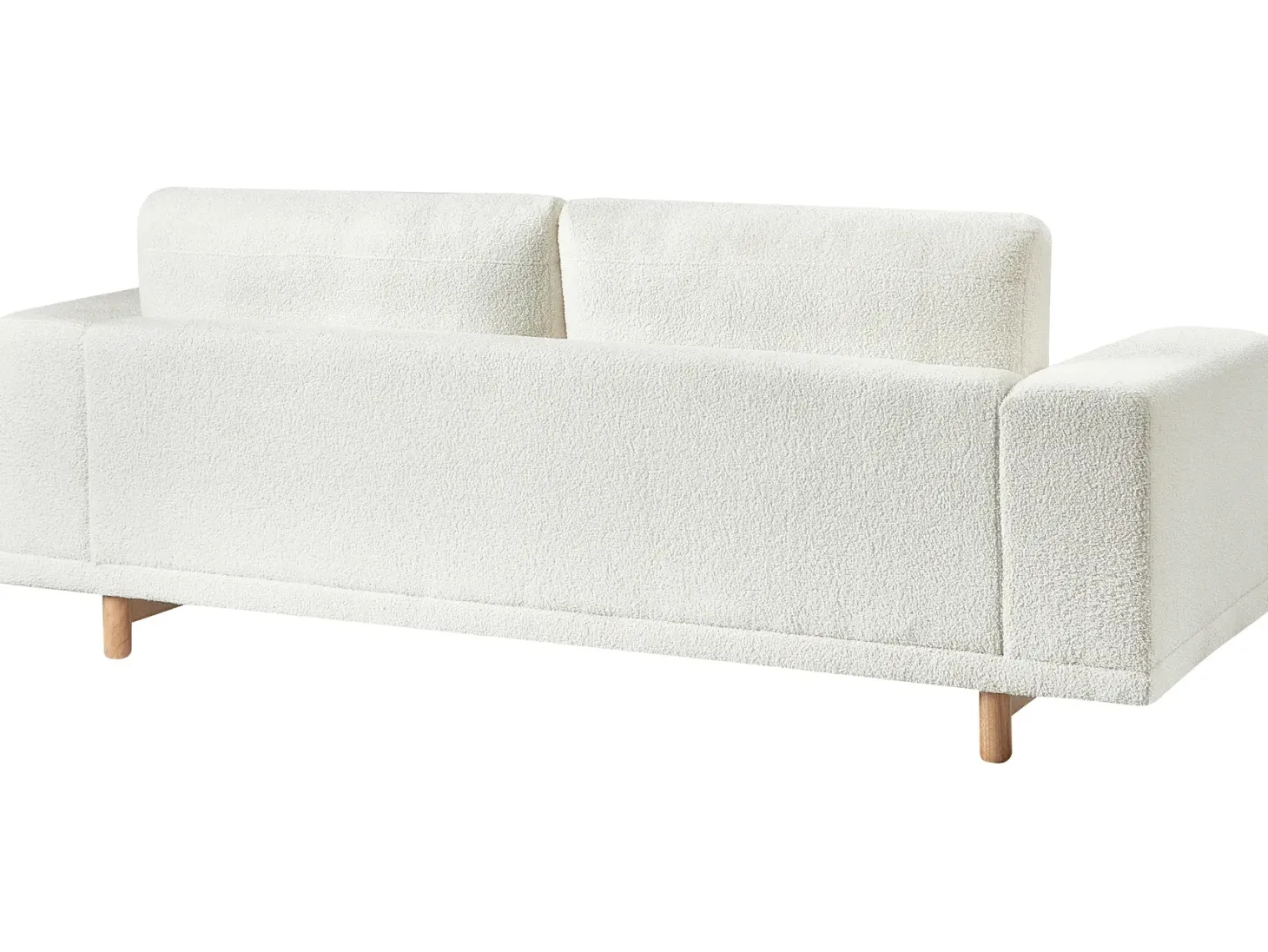 Sofa 3 personers NIVALA Boucle Cremehvid