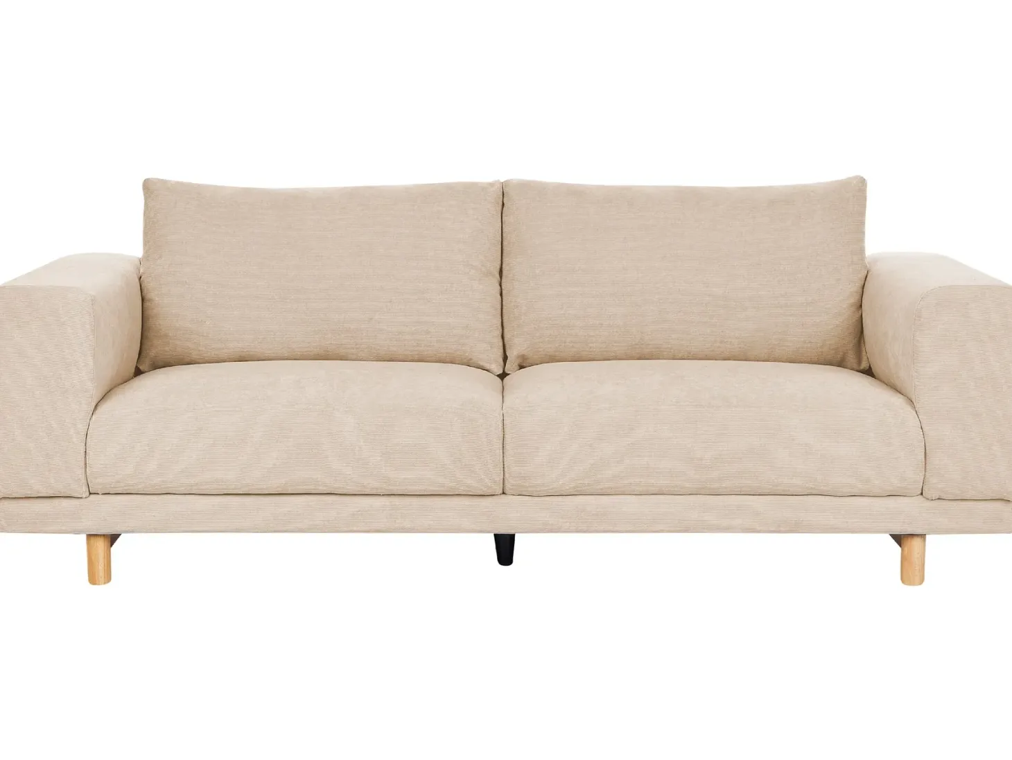 Sofa 3 personers NIVALA Fløjl Beige