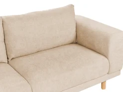 Sofa 3 personers NIVALA Fløjl Beige