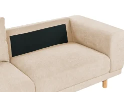Sofa 3 personers NIVALA Fløjl Beige