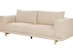 Sofa 3 personers NIVALA Fløjl Beige
