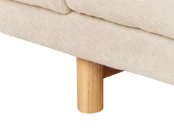 Sofa 3 personers NIVALA Fløjl Beige