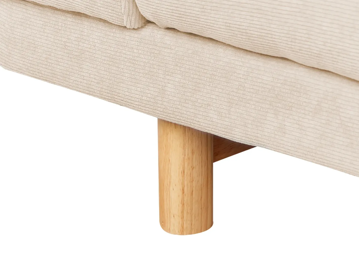 Sofa 3 personers NIVALA Fløjl Beige