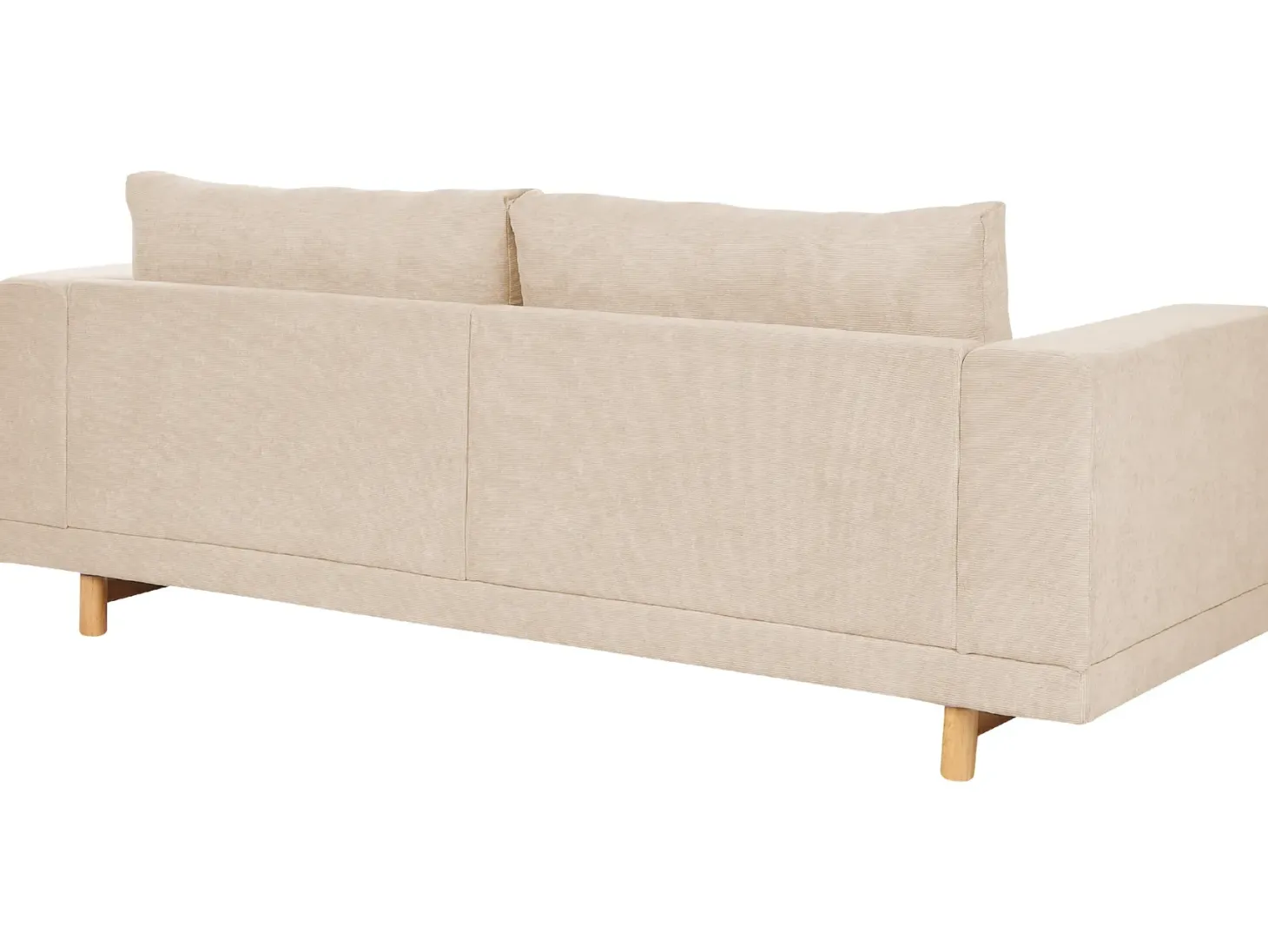 Sofa 3 personers NIVALA Fløjl Beige