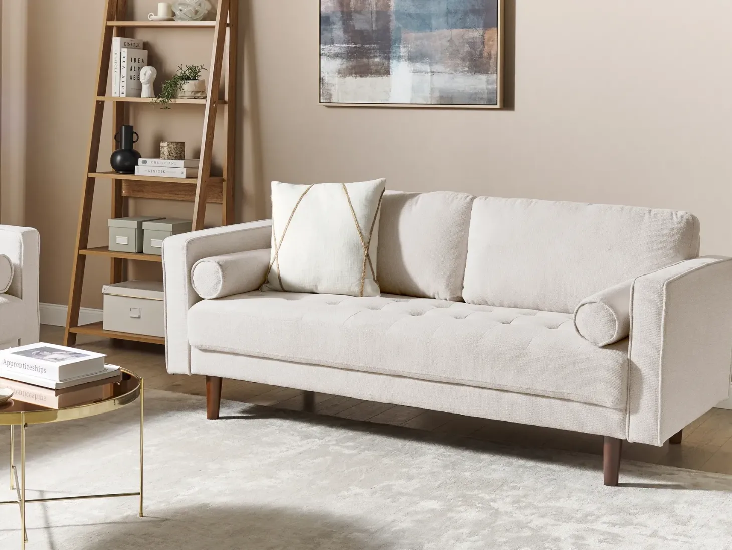Sofa 3 personers NURMO Lys Beige