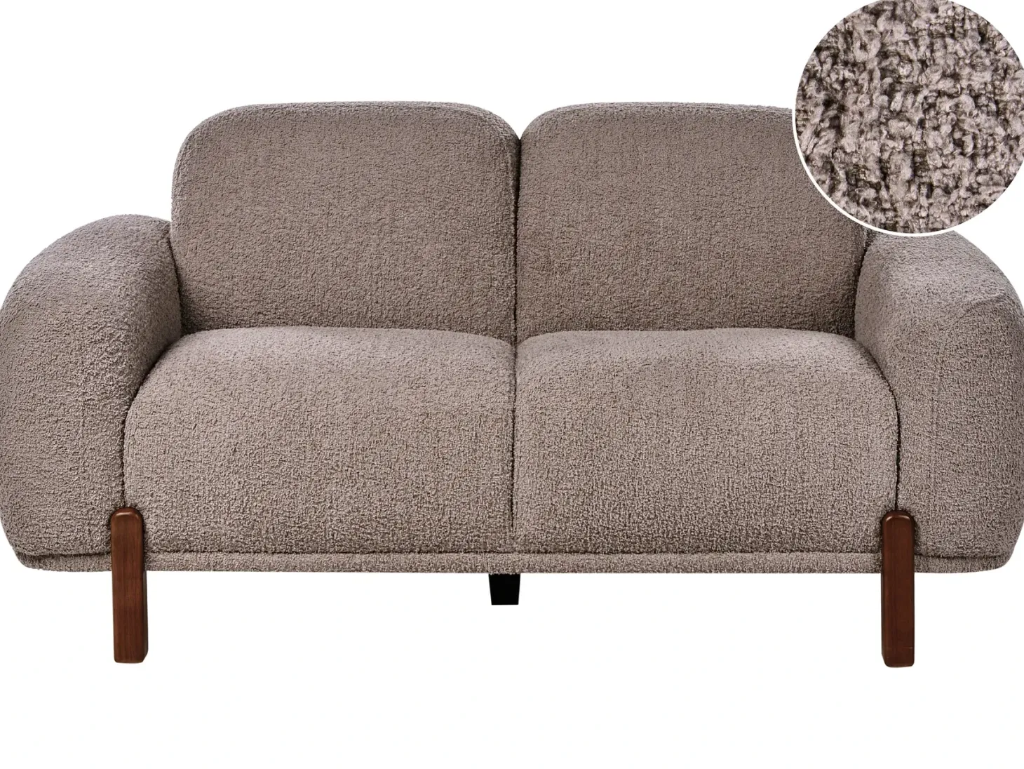 Sofa 2 personers ODNES Boucle Brungrå