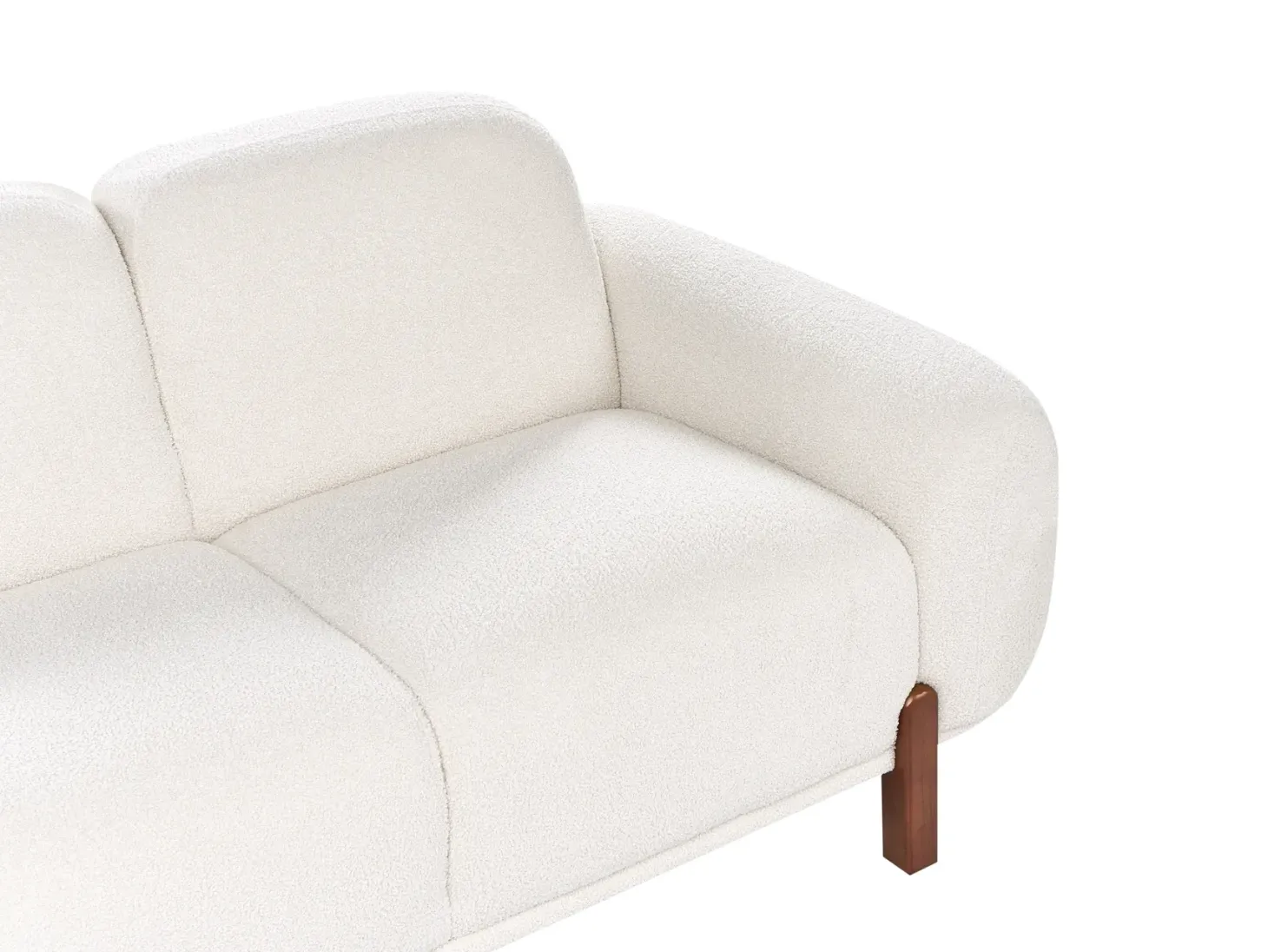 Sofa 2 personers ODNES Boucle Hvid