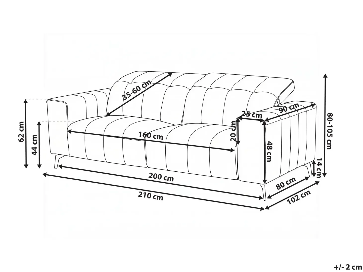 Sofa 3 personers OMMEL Brungrå