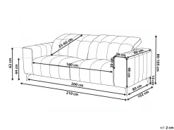 Sofa 3 personers OMMEL Lys Beige