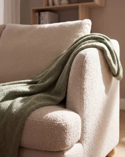 Sofa 2 personers RATTVIK Boucle Cremehvid