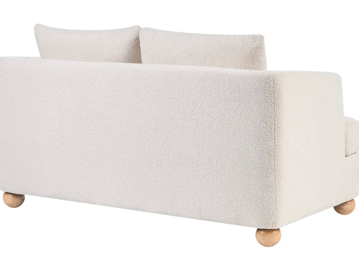 Sofa 2 personers RATTVIK Boucle Cremehvid