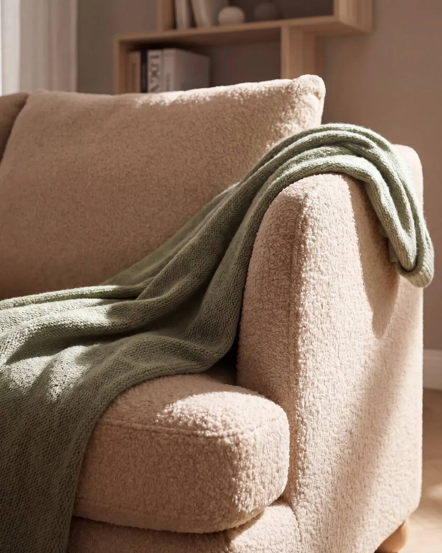 Sofa 2 personers RATTVIK Boucle Beige