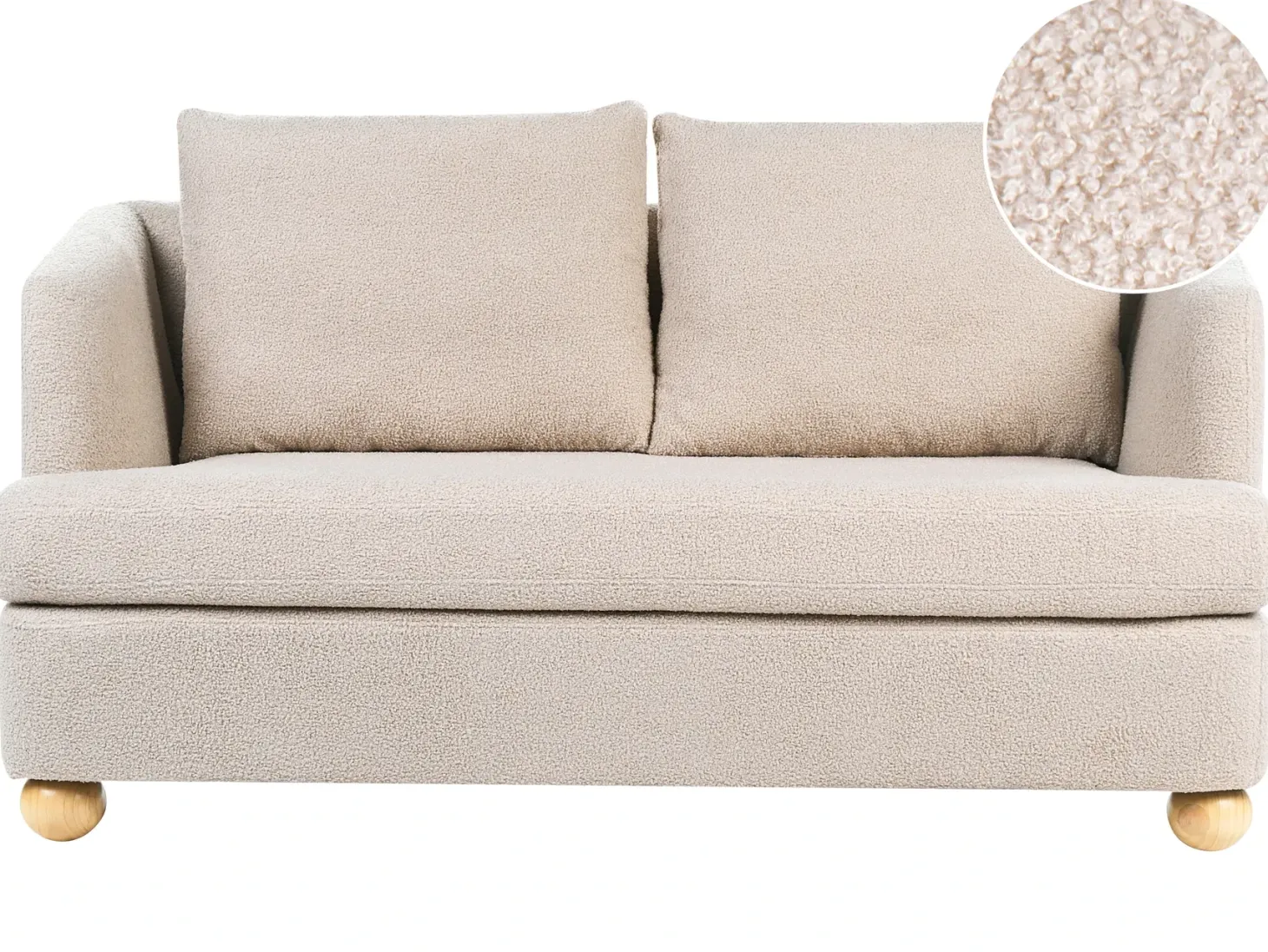 Sofa 2 personers RATTVIK Boucle Beige