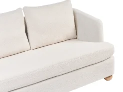 Sofa 3 personers RATTVIK Boucle Cremehvid