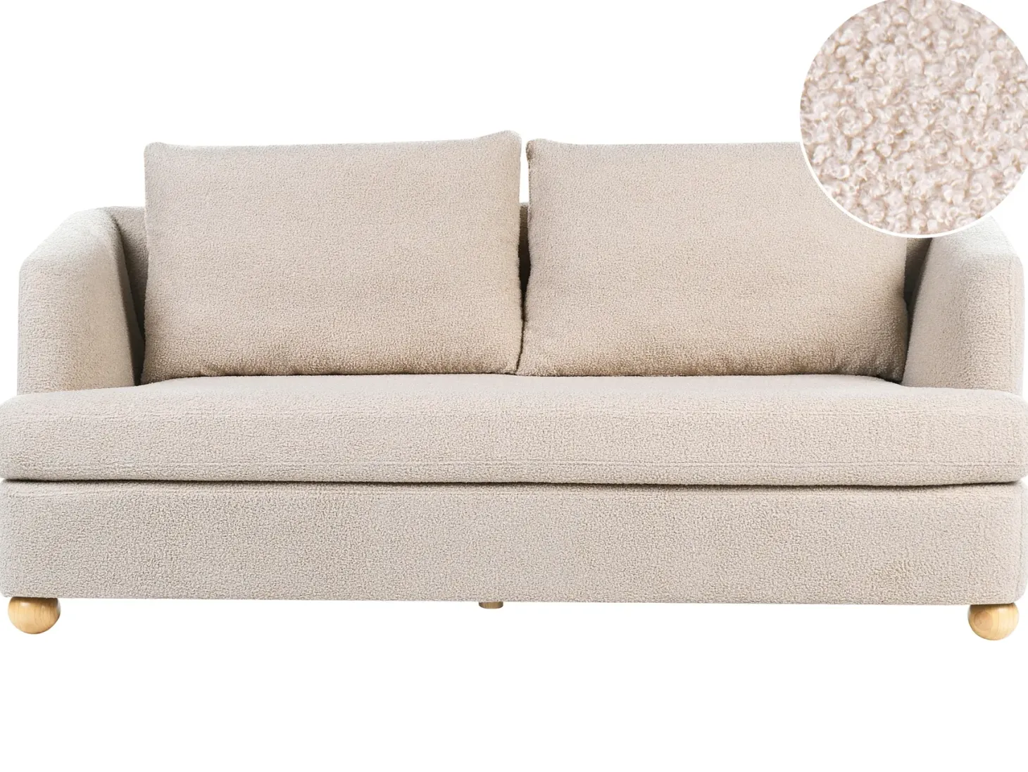 Sofa 3 personers RATTVIK Boucle Beige