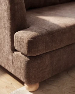 Sofa 2 personers RATTVIK Chenille Brun