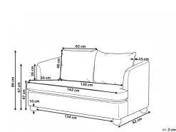 Sofa 2 personers RATTVIK Chenille Brun