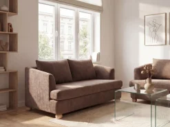 Sofa 3 personers RATTVIK Chenille Brun