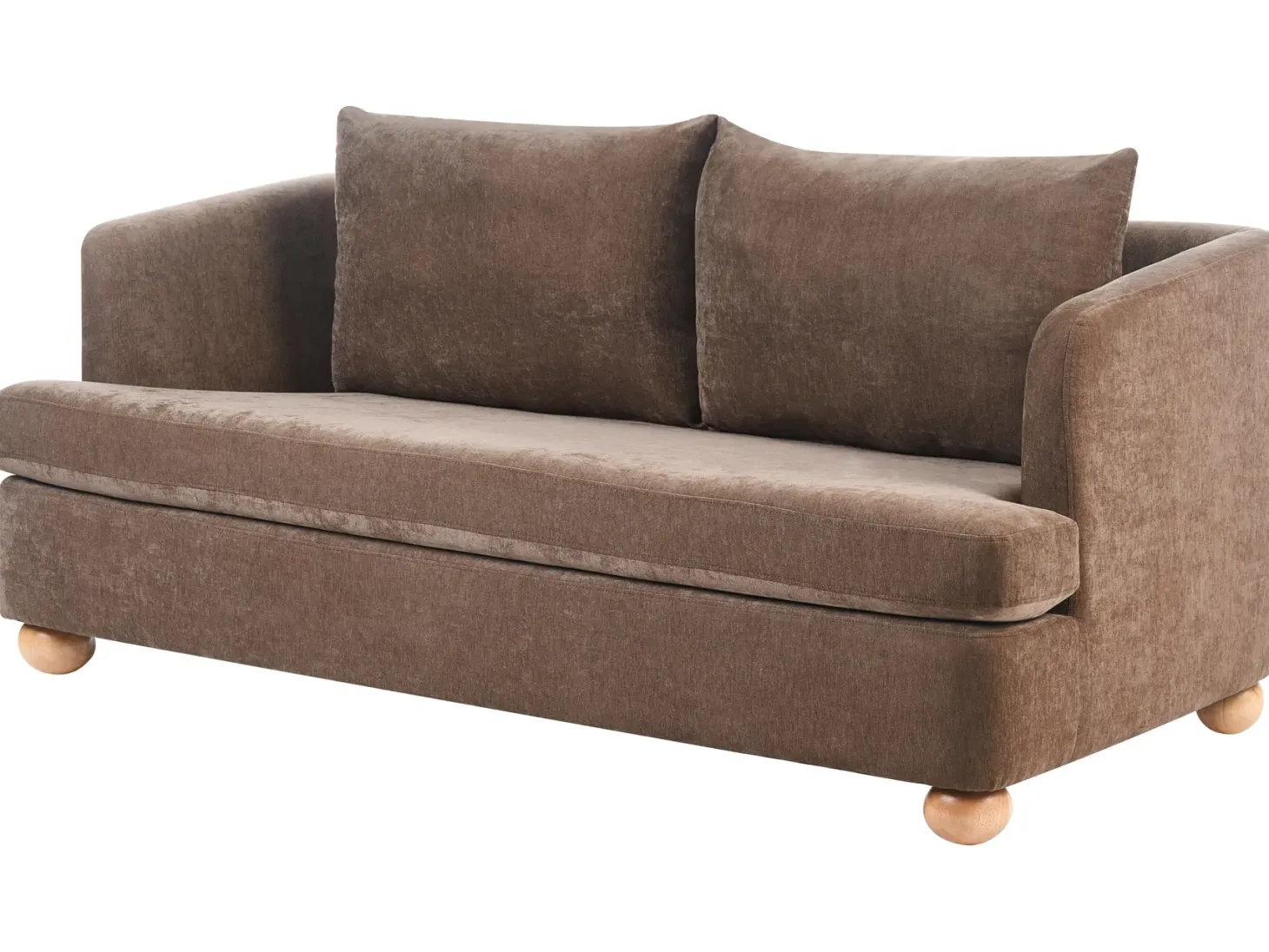 Sofa 3 personers RATTVIK Chenille Brun