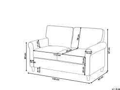 Sofa 2 personers RONNEBY Beige