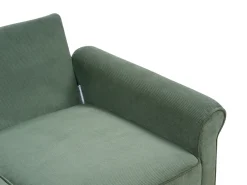Sofa 3 personers RONNEBY Fløjl Mørkegrøn
