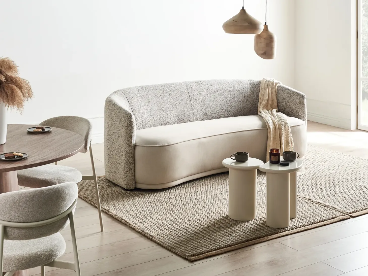 Sofa 3 personers ROSET Lys Beige