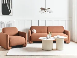 Sofa 3 personers SALAND Guldbrun