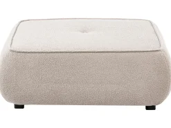 Sofa 3 personers SALLA Boucle Beige med fodskammel
