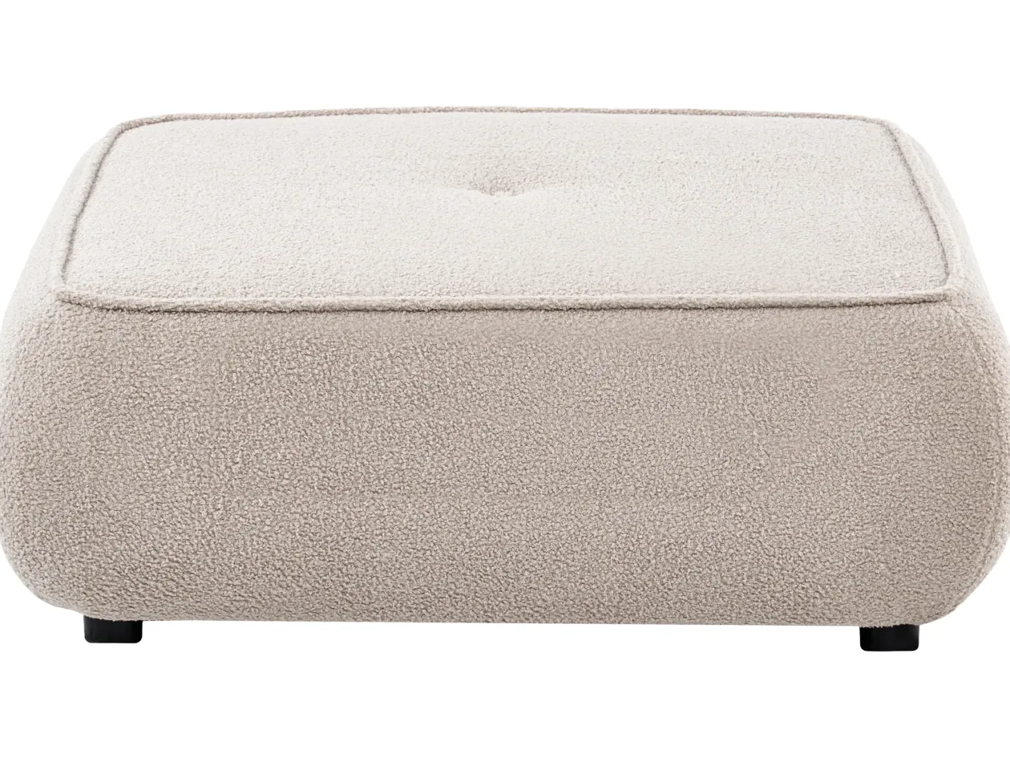 Sofa 3 personers SALLA Boucle Beige med fodskammel