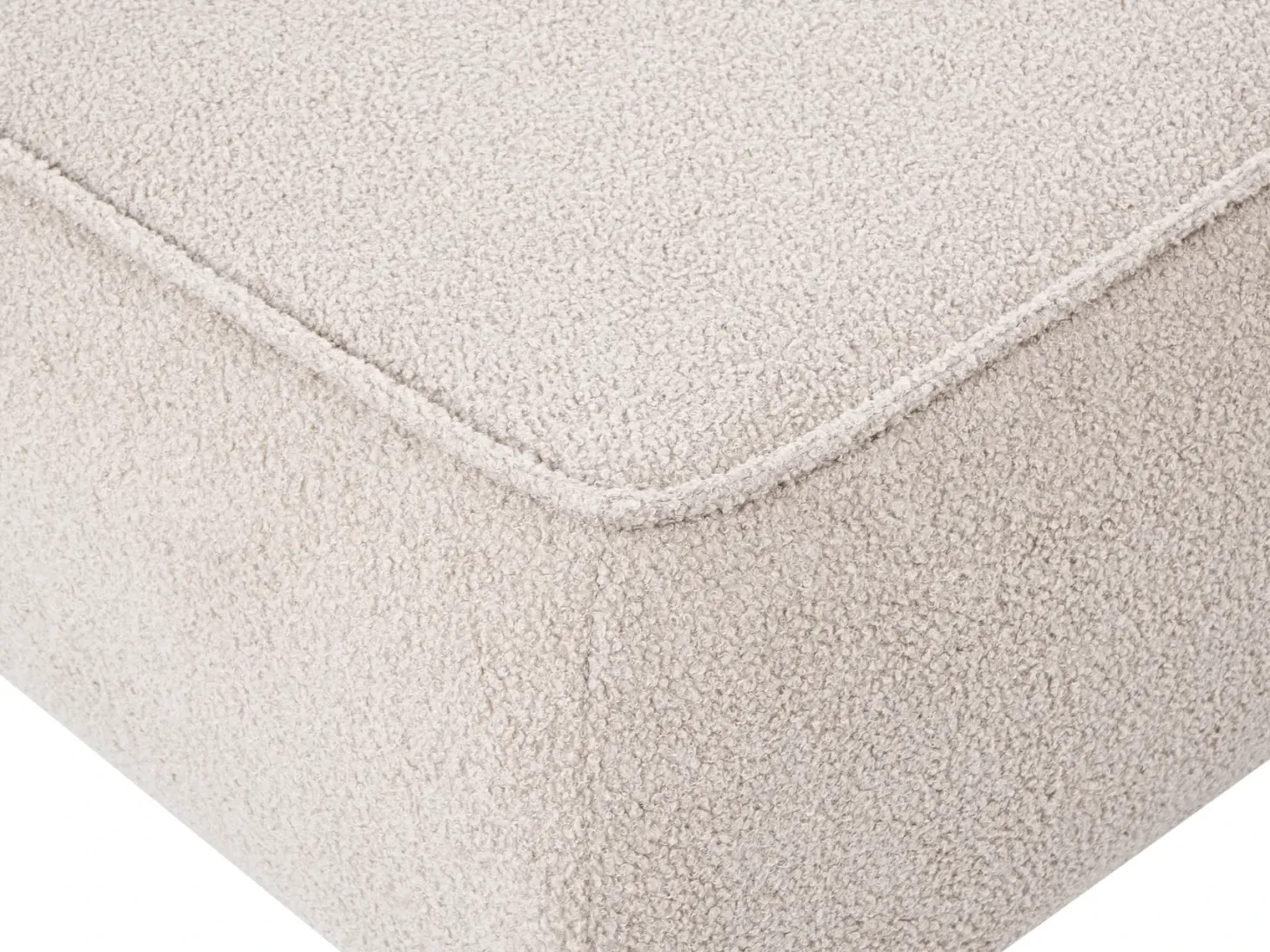 Sofa 3 personers SALLA Boucle Beige med fodskammel