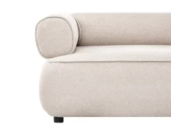 Sofa 3 personers SALLA Boucle Beige med fodskammel