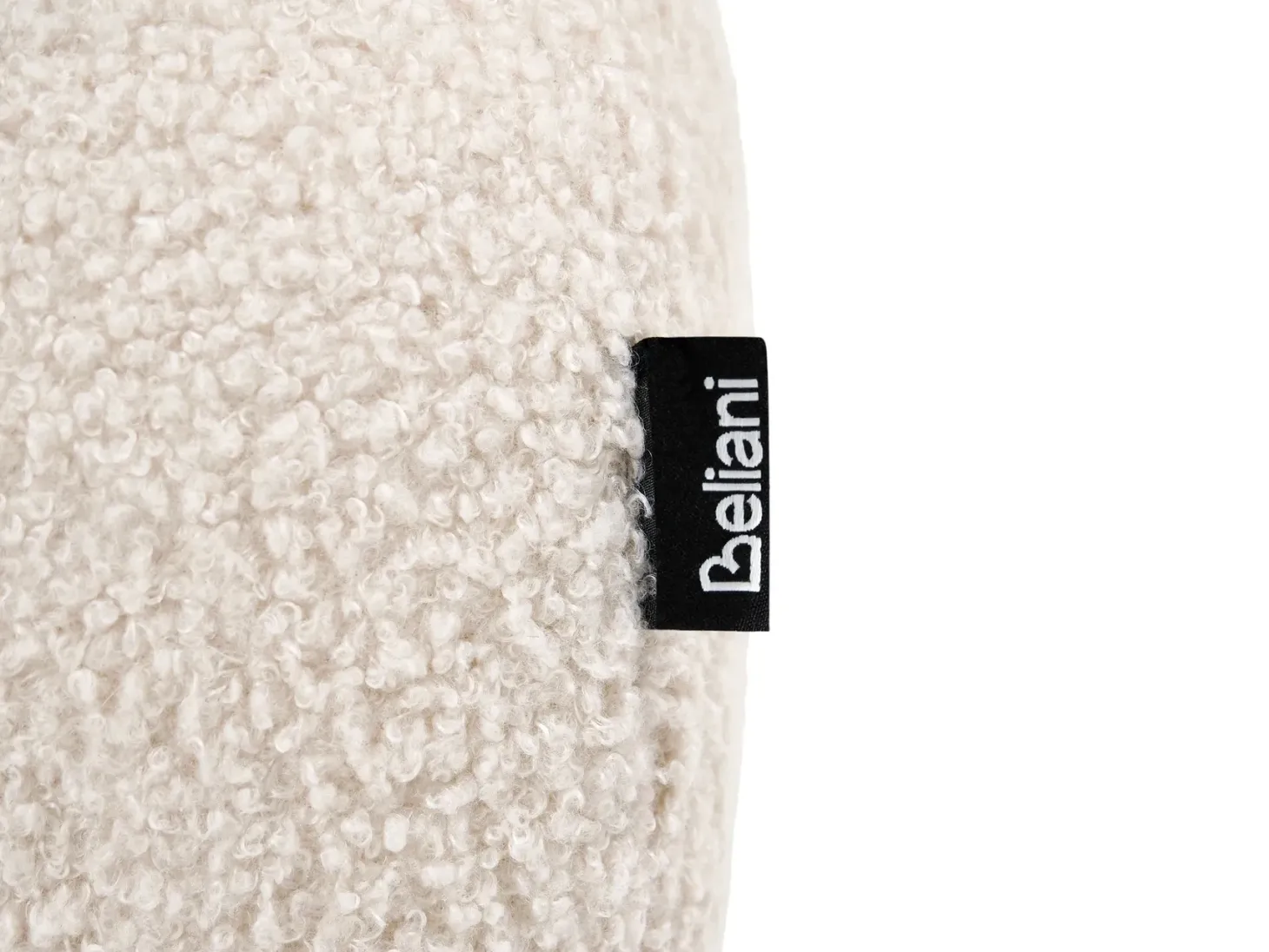 Sofa 3 personers SALLA Boucle Cremehvid med fodskammel