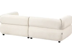 Sofa 3 personers SALLA Boucle Cremehvid med fodskammel