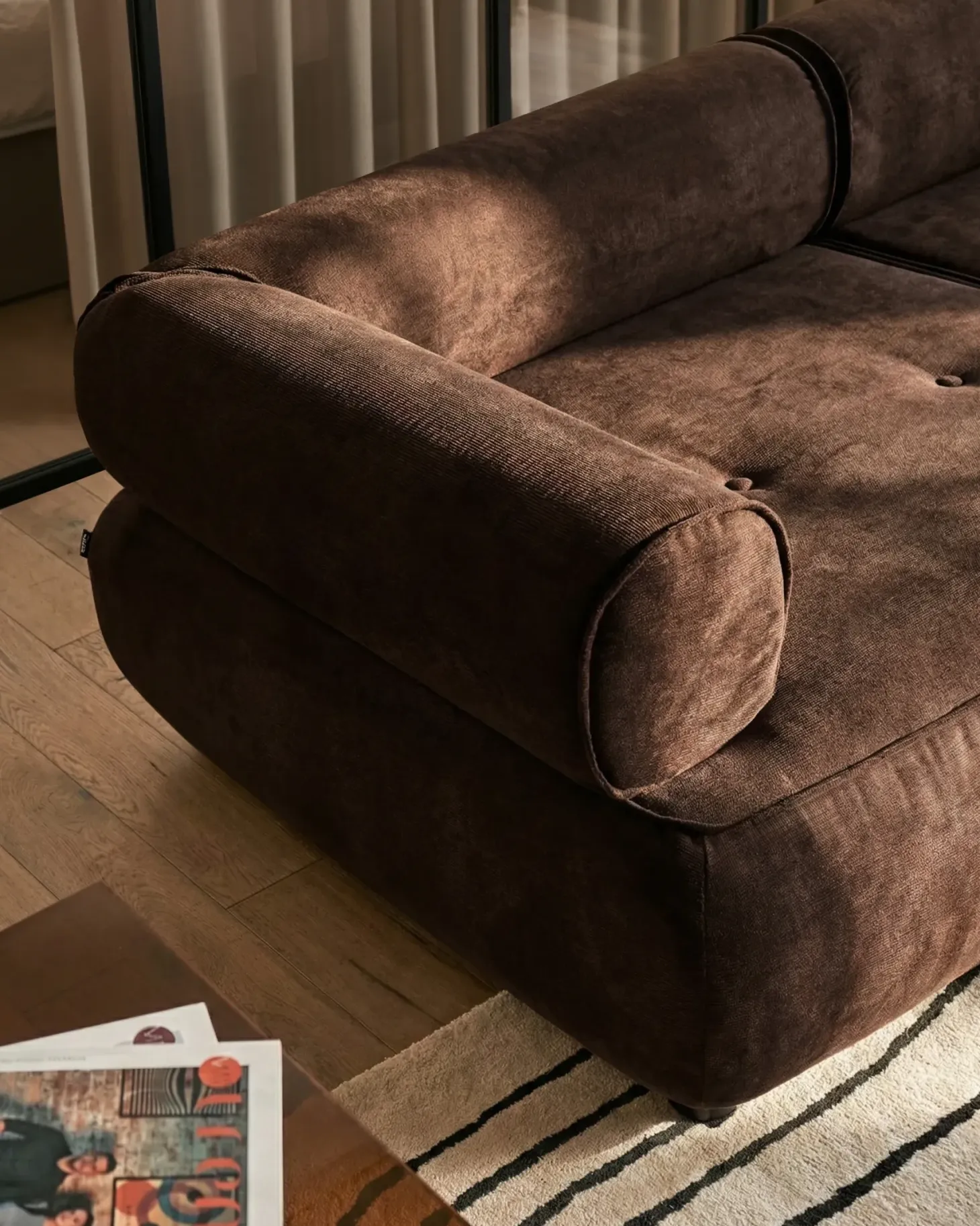 Sofa 3 personers SALLA Mørkebrun