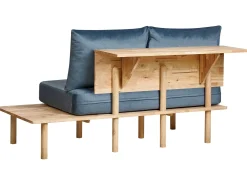 Sofa 2 personers SALO Blå med sofabord