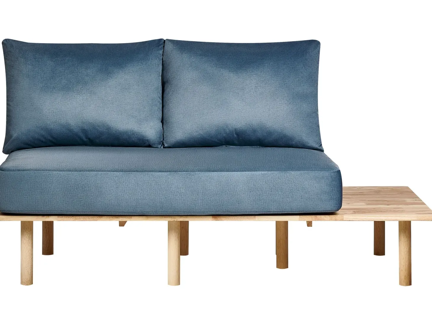 Sofa 2 personers SALO Blå med sofabord