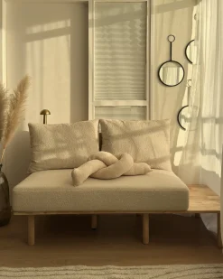Sofa 2 personers SALO Boucle Beige med sofabord