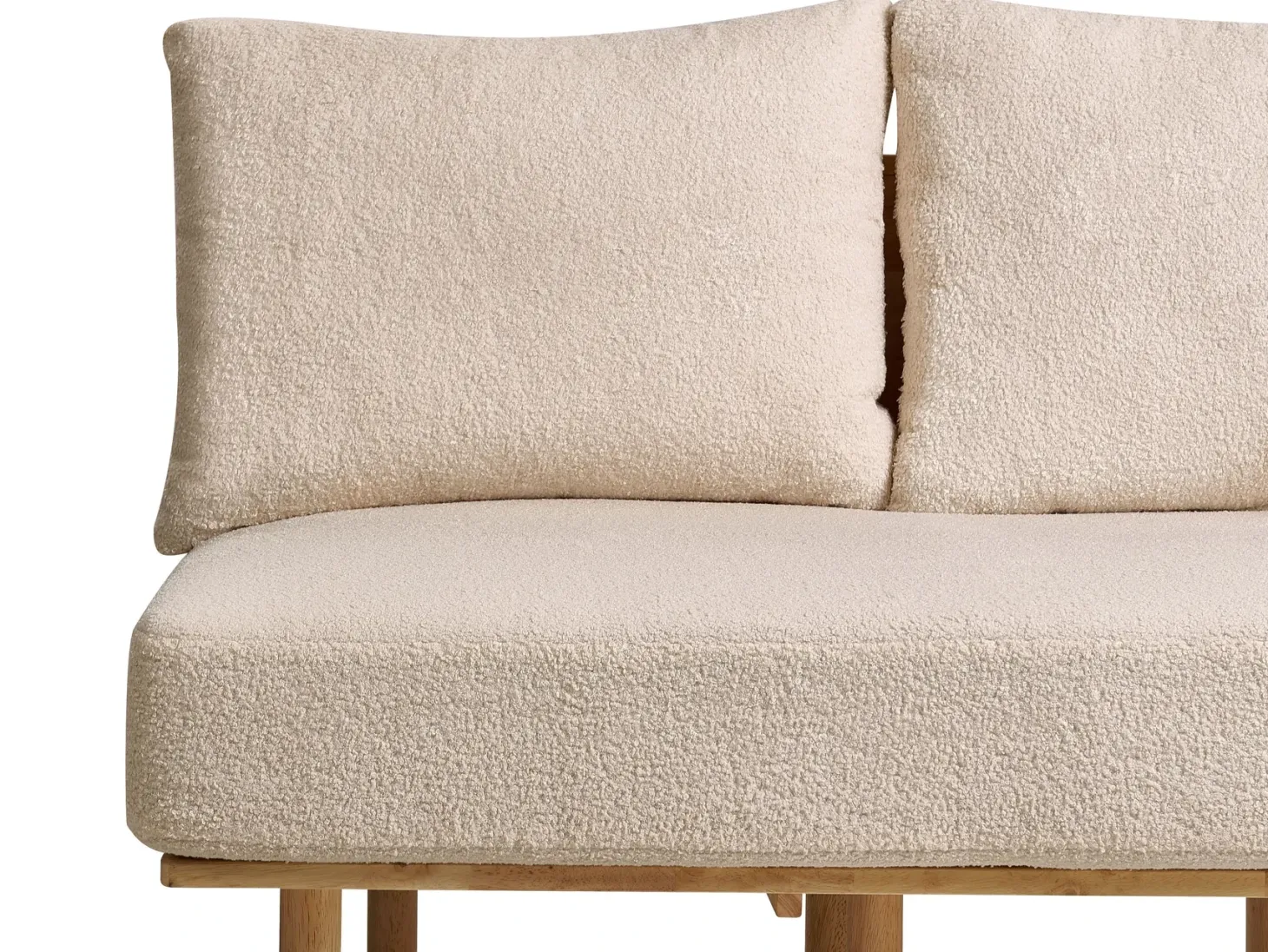 Sofa 2 personers SALO Boucle Beige med sofabord