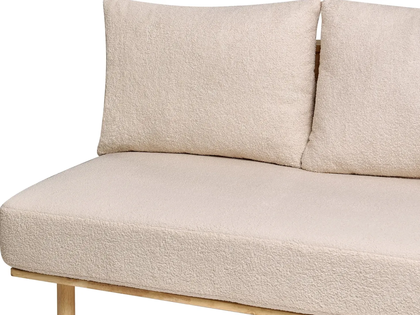 Sofa 2 personers SALO Boucle Beige med sofabord
